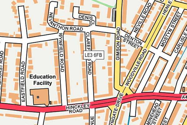 LE3 6FB map - OS OpenMap – Local (Ordnance Survey)