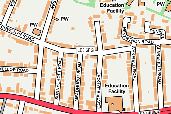 LE3 6FG map - OS OpenMap – Local (Ordnance Survey)