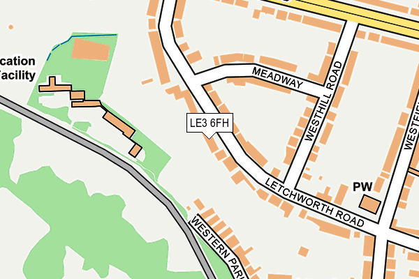 LE3 6FH map - OS OpenMap – Local (Ordnance Survey)