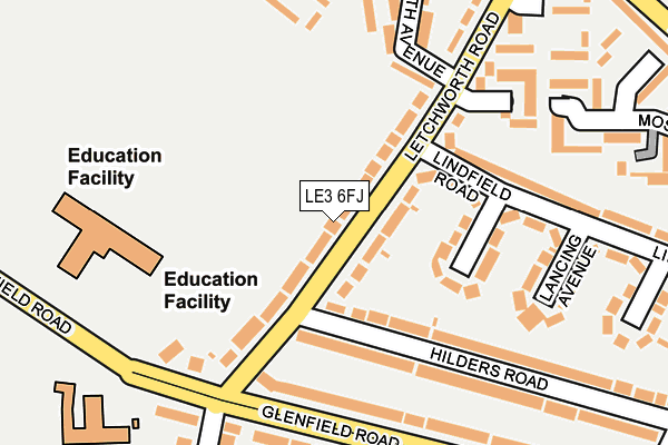 LE3 6FJ map - OS OpenMap – Local (Ordnance Survey)