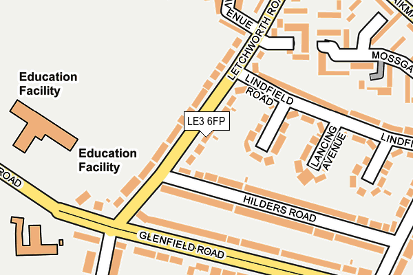 LE3 6FP map - OS OpenMap – Local (Ordnance Survey)