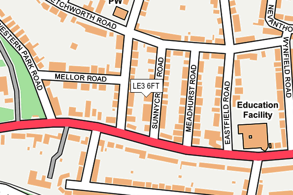 LE3 6FT map - OS OpenMap – Local (Ordnance Survey)