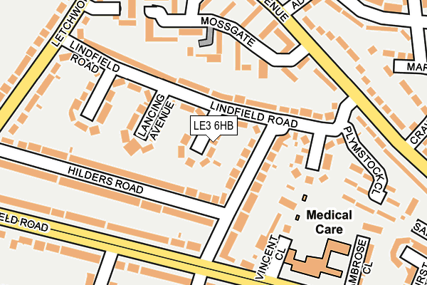 LE3 6HB map - OS OpenMap – Local (Ordnance Survey)