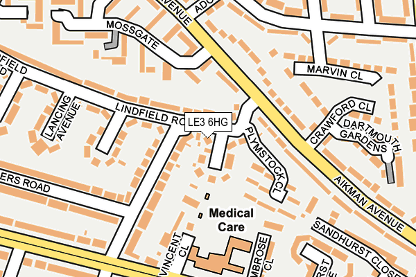 LE3 6HG map - OS OpenMap – Local (Ordnance Survey)