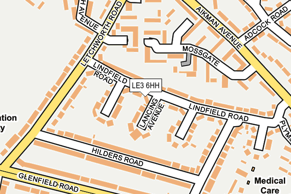 LE3 6HH map - OS OpenMap – Local (Ordnance Survey)