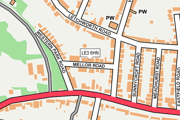 LE3 6HN map - OS OpenMap – Local (Ordnance Survey)