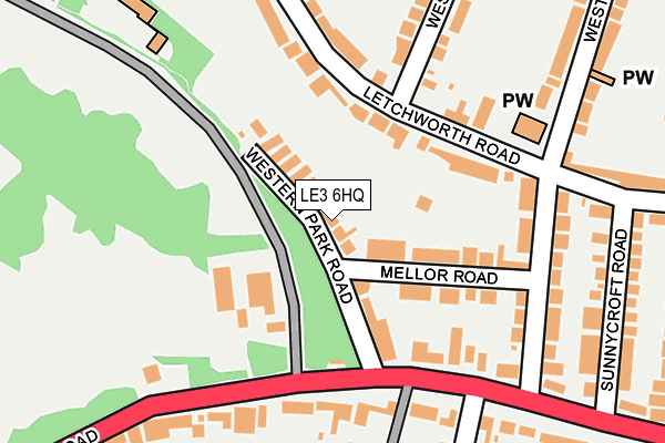 LE3 6HQ map - OS OpenMap – Local (Ordnance Survey)