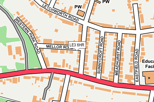 LE3 6HR map - OS OpenMap – Local (Ordnance Survey)