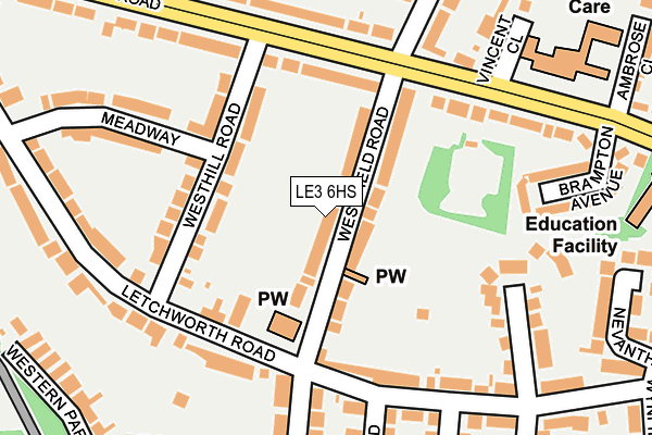 LE3 6HS map - OS OpenMap – Local (Ordnance Survey)