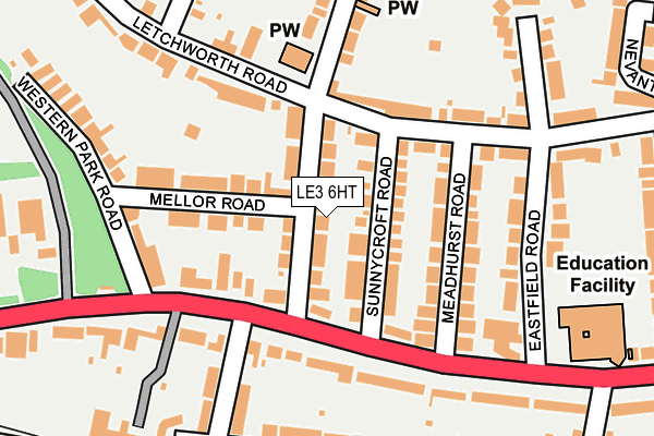 LE3 6HT map - OS OpenMap – Local (Ordnance Survey)