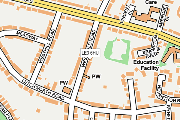 LE3 6HU map - OS OpenMap – Local (Ordnance Survey)