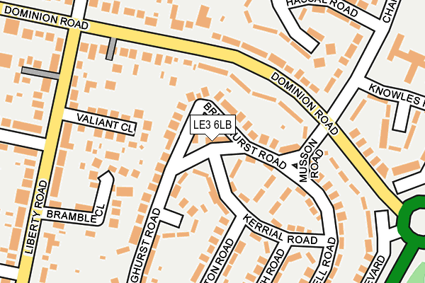 LE3 6LB map - OS OpenMap – Local (Ordnance Survey)