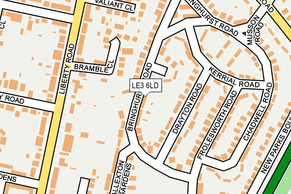 LE3 6LD map - OS OpenMap – Local (Ordnance Survey)