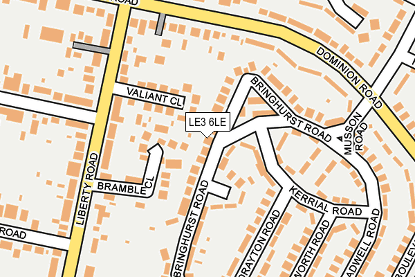 LE3 6LE map - OS OpenMap – Local (Ordnance Survey)