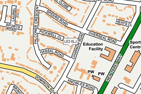 LE3 6LJ map - OS OpenMap – Local (Ordnance Survey)