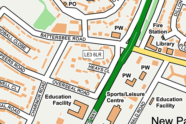 LE3 6LR map - OS OpenMap – Local (Ordnance Survey)