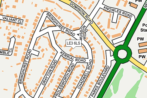 LE3 6LS map - OS OpenMap – Local (Ordnance Survey)