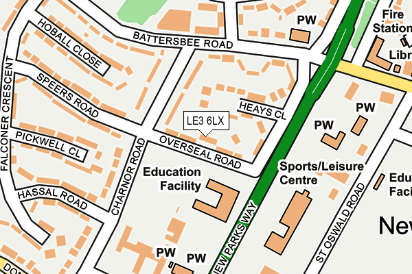 LE3 6LX map - OS OpenMap – Local (Ordnance Survey)