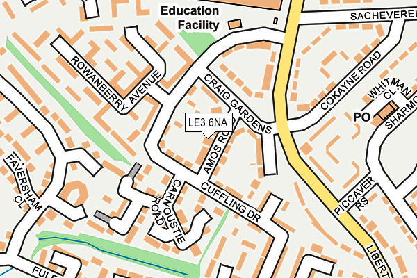 LE3 6NA map - OS OpenMap – Local (Ordnance Survey)