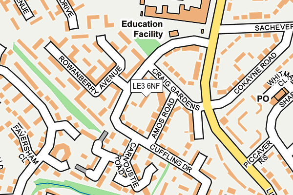 LE3 6NF map - OS OpenMap – Local (Ordnance Survey)