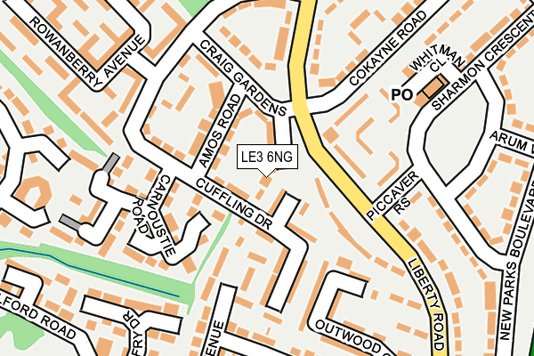 LE3 6NG map - OS OpenMap – Local (Ordnance Survey)