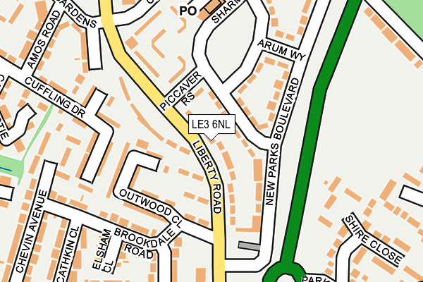 LE3 6NL map - OS OpenMap – Local (Ordnance Survey)