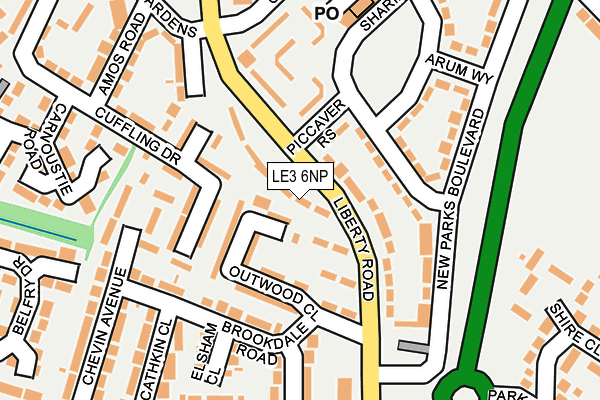 LE3 6NP map - OS OpenMap – Local (Ordnance Survey)