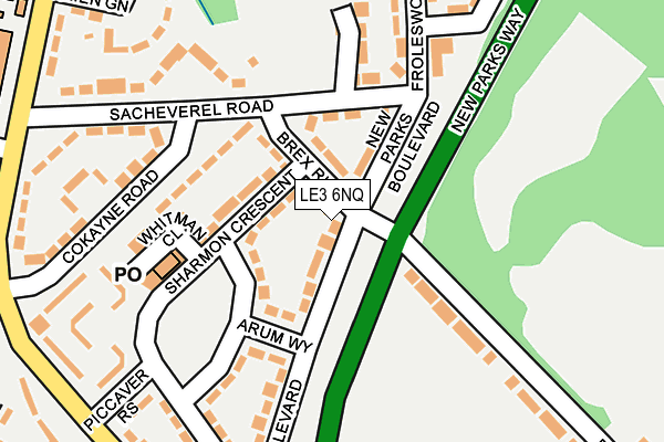 LE3 6NQ map - OS OpenMap – Local (Ordnance Survey)