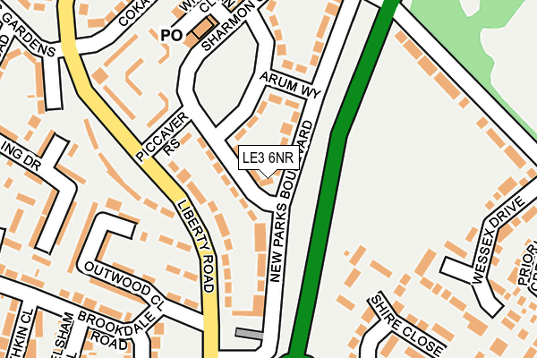 LE3 6NR map - OS OpenMap – Local (Ordnance Survey)