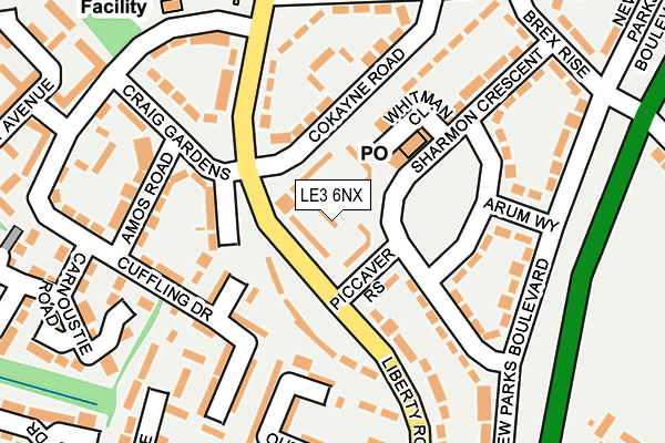 LE3 6NX map - OS OpenMap – Local (Ordnance Survey)