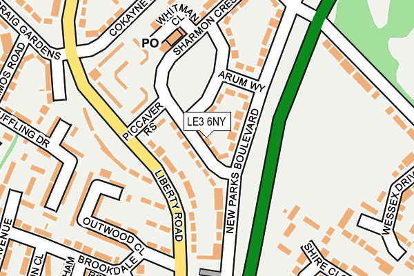 LE3 6NY map - OS OpenMap – Local (Ordnance Survey)