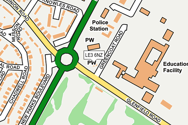 LE3 6NZ map - OS OpenMap – Local (Ordnance Survey)