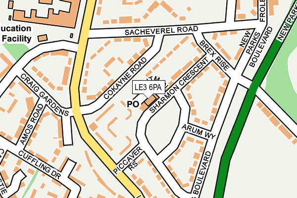 LE3 6PA map - OS OpenMap – Local (Ordnance Survey)