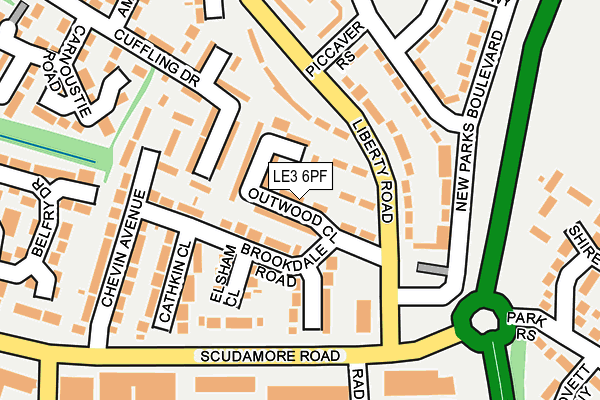 LE3 6PF map - OS OpenMap – Local (Ordnance Survey)