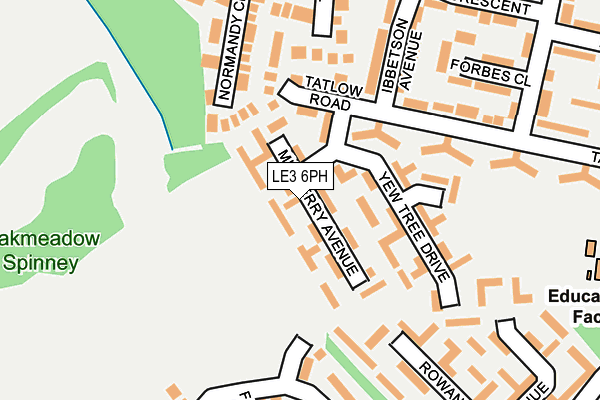 LE3 6PH map - OS OpenMap – Local (Ordnance Survey)