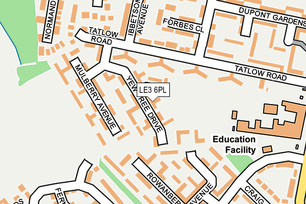 LE3 6PL map - OS OpenMap – Local (Ordnance Survey)