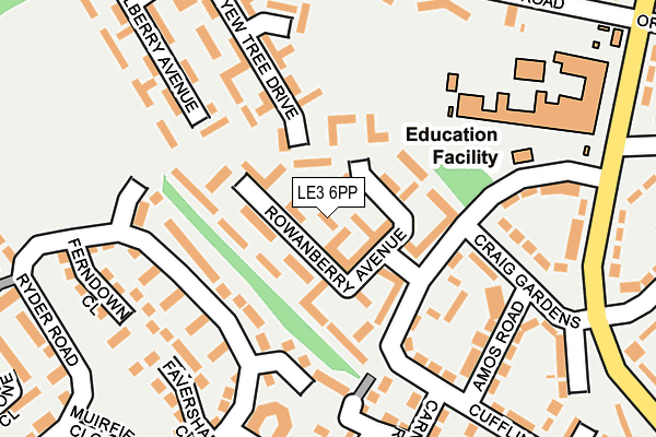 LE3 6PP map - OS OpenMap – Local (Ordnance Survey)