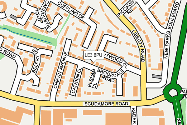 LE3 6PU map - OS OpenMap – Local (Ordnance Survey)