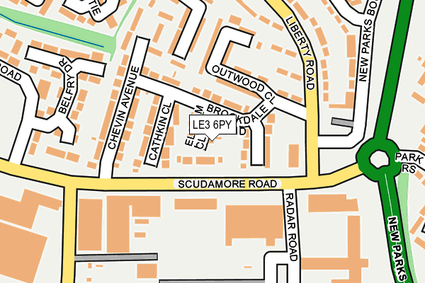 LE3 6PY map - OS OpenMap – Local (Ordnance Survey)