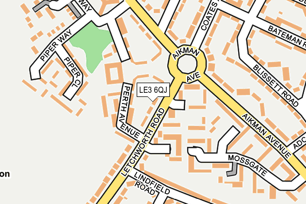 LE3 6QJ map - OS OpenMap – Local (Ordnance Survey)