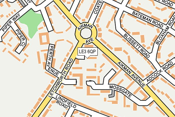 LE3 6QP map - OS OpenMap – Local (Ordnance Survey)