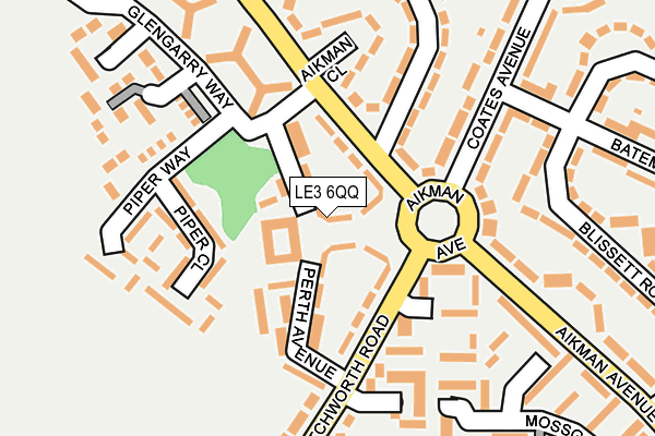LE3 6QQ map - OS OpenMap – Local (Ordnance Survey)