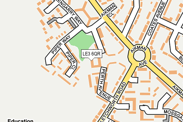 LE3 6QR map - OS OpenMap – Local (Ordnance Survey)