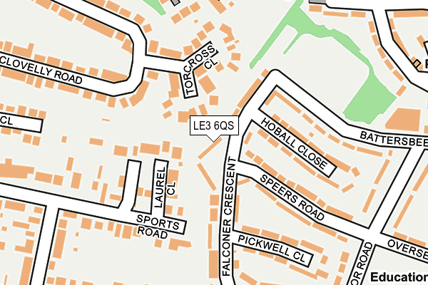 LE3 6QS map - OS OpenMap – Local (Ordnance Survey)