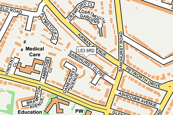 LE3 6RD map - OS OpenMap – Local (Ordnance Survey)