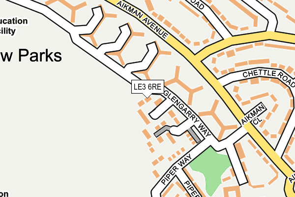LE3 6RE map - OS OpenMap – Local (Ordnance Survey)