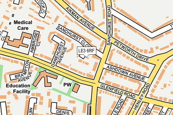 LE3 6RF map - OS OpenMap – Local (Ordnance Survey)