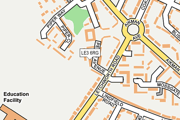 LE3 6RG map - OS OpenMap – Local (Ordnance Survey)