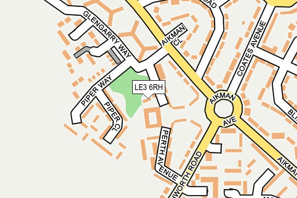 LE3 6RH map - OS OpenMap – Local (Ordnance Survey)
