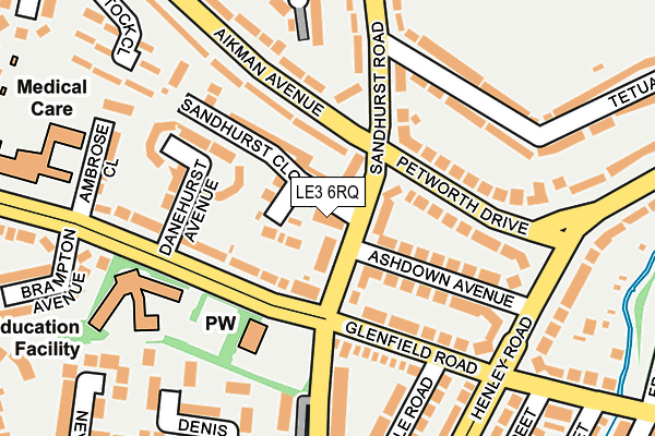 LE3 6RQ map - OS OpenMap – Local (Ordnance Survey)